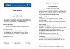IMPRS Certificate (front side)